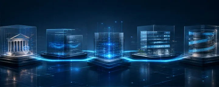 Abstract banking data and systems network