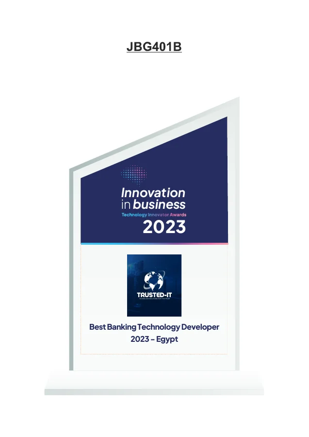 Trophy artwork for the Technology Innovator Awards 2023